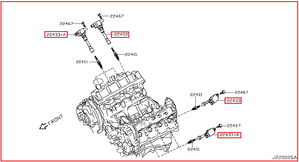 OEM COIL ASSY, IGNITION 224481KT0A