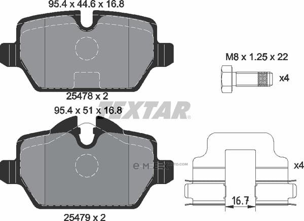 OEM PAD KIT, DISC BRAKE 2547801