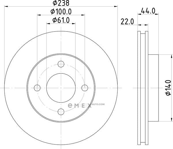 OEM BRAKE ROTOR ND2012K