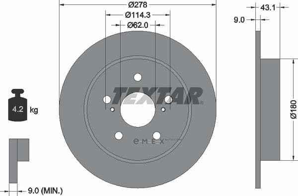 OEM BRAKE ROTOR 92222300