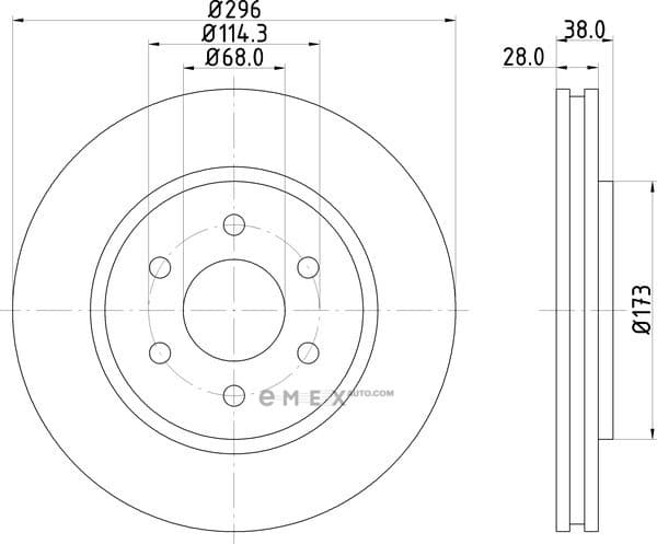 OEM BRAKE ROTOR ND2033K