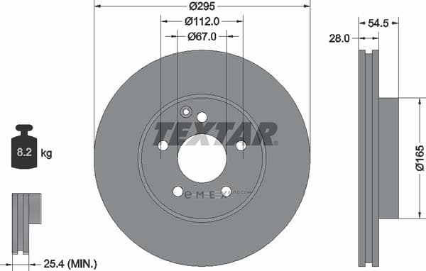 OEM BRAKE DISC FRONT W211 92115205