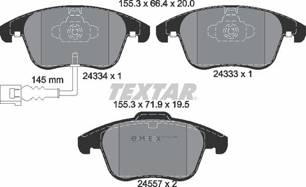 OEM BRAKE PAD SET/AUDI Q3/TIGUAN 2433401