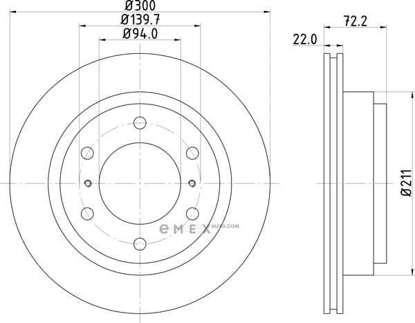 OEM BRAKE ROTOR ND3022K