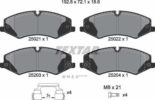 OEM PAD KIT, DISC BRAKE 2502201