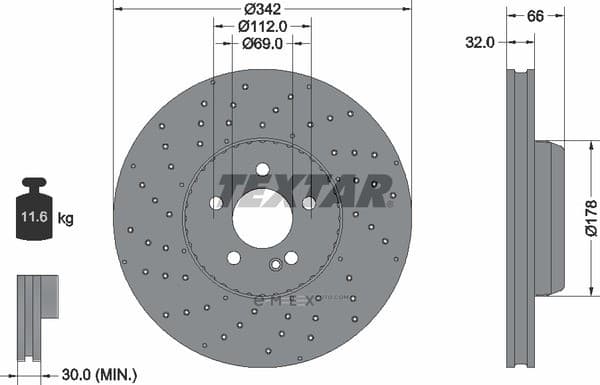 OEM BRAKE DISC FRT-C(W205) 92331005