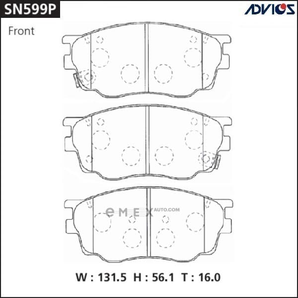 OEM BRAKE PAD FRONT MZ GJY1-33-28ZC ATENZA/6 201304- A SN599P