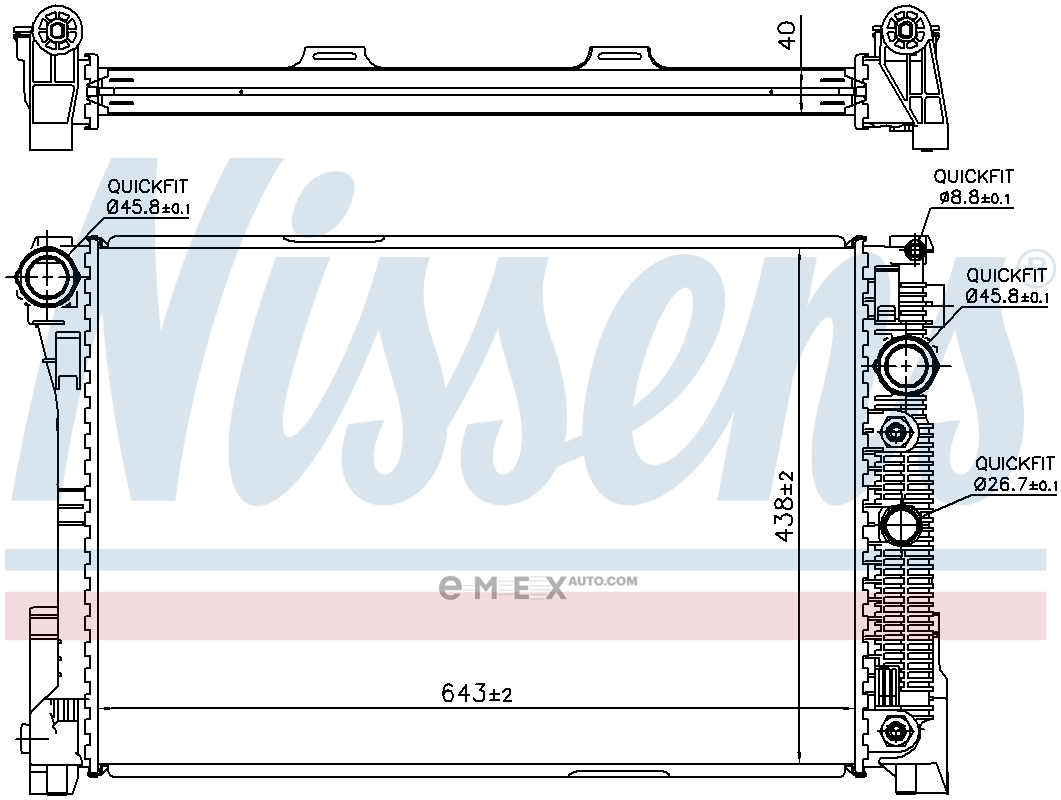 OEM RADIATOR ASSY, ENGINE COOLANT 67162