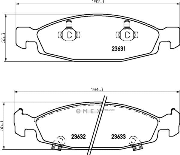 OEM BRAKE-PADS MDB2153