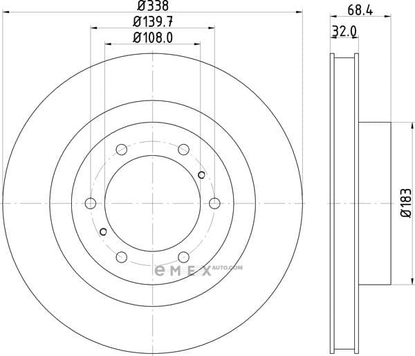 OEM BRAKE ROTOR ND1058K