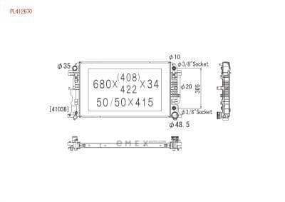 OEM RADIATOR ASSY, A/C PL412670