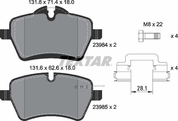 OEM PAD KIT, DISC BRAKE 2398404