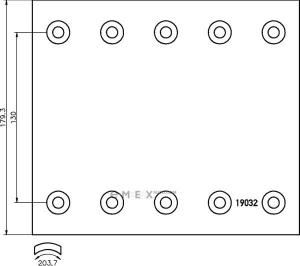 OEM SHOE KIT, DRUM BRAKE 1903242