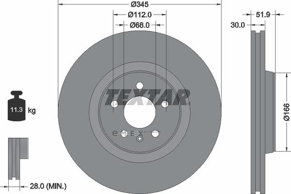 OEM BRAKE DISC/AUDI A4 92229205