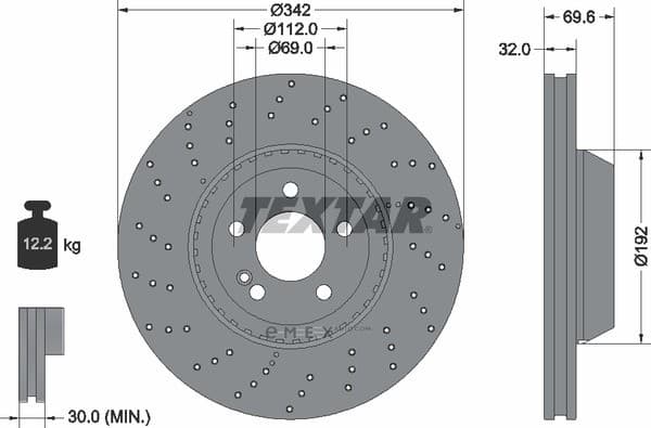 OEM BRAKE DISC,FRT-S(W222) 92331305