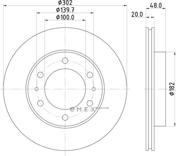 OEM BRAKE ROTOR ND1066K