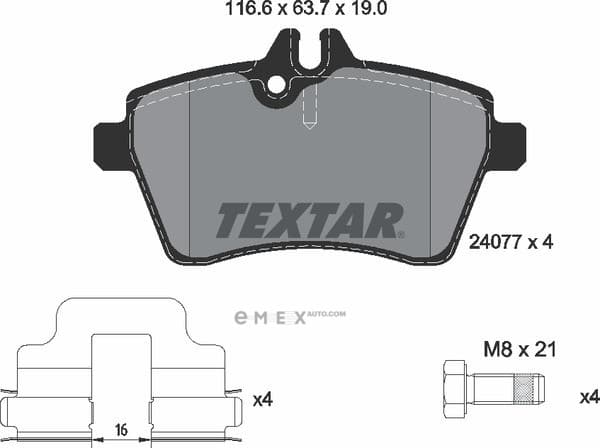 OEM PAD KIT, DISC BRAKE 2407701