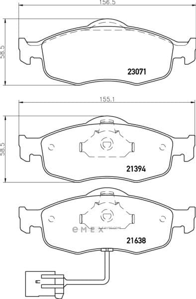 OEM DISC BRAKE PAD MDB1622