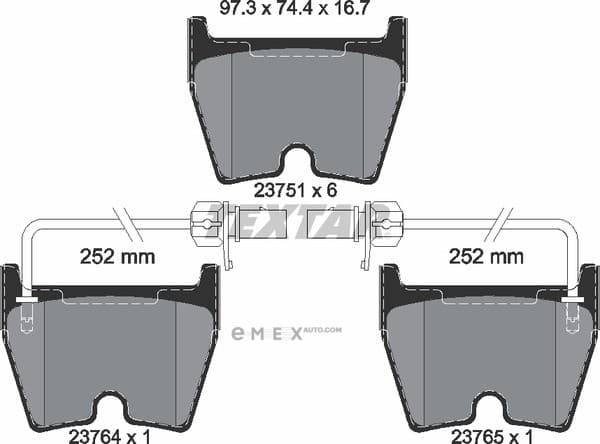 OEM BRAKE PAD SET/VW-AUDI RS6/2003 2375101