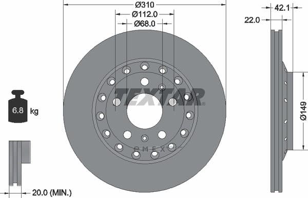 OEM BRAKE DISC RR-A8/PHAETON 92152303