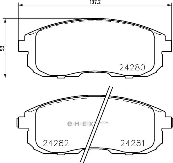 OEM PAD KIT, DISC BRAKE NP2046