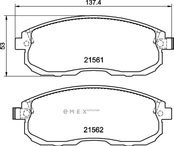 OEM PAD KIT-DISC BRAKE FRONT MDB2967