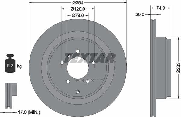 OEM BRAKE DISC/LAND ROVER 92175503