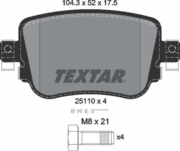 OEM PAD KIT, DISC BRAKE 2511001