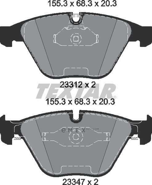 OEM BRAKE PAD SET FRT E60/E65 2331281