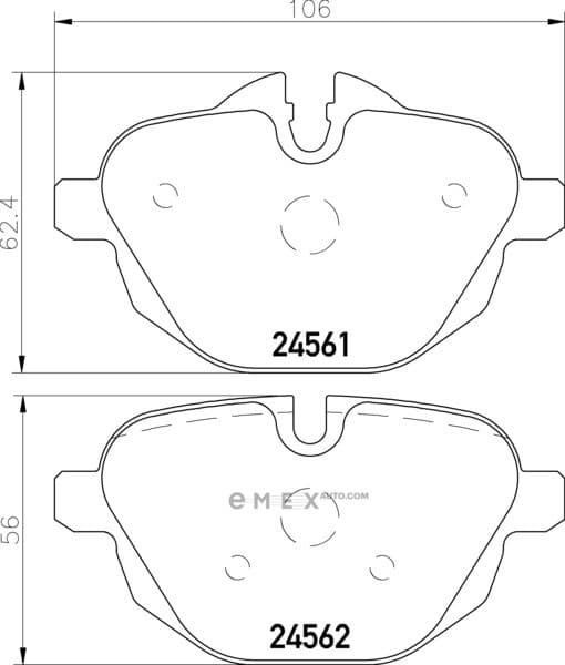 OEM BRAKE PAD, REAR MDB2948