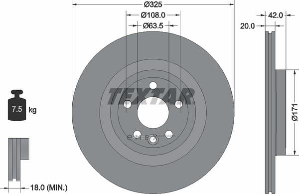 OEM BRAKE DISC RR-LR(L550) 92314305