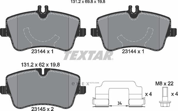 OEM PAD KIT, DISC BRAKE 2314402