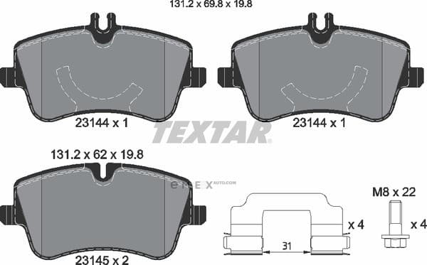 OEM PAD KIT, DISC BRAKE 2314401