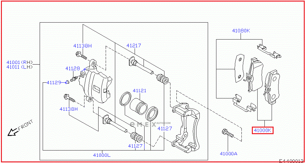 OEM PAD KIT-DISC BR D1060AX60A