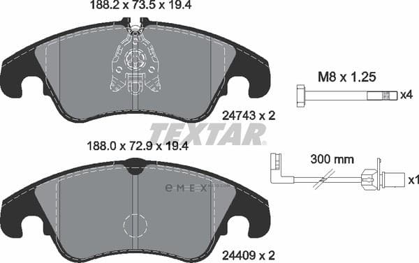 OEM PAD KIT, DISC BRAKE 2474301