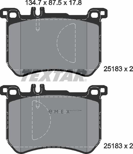 OEM PAD KIT, DISC BRAKE 2518301