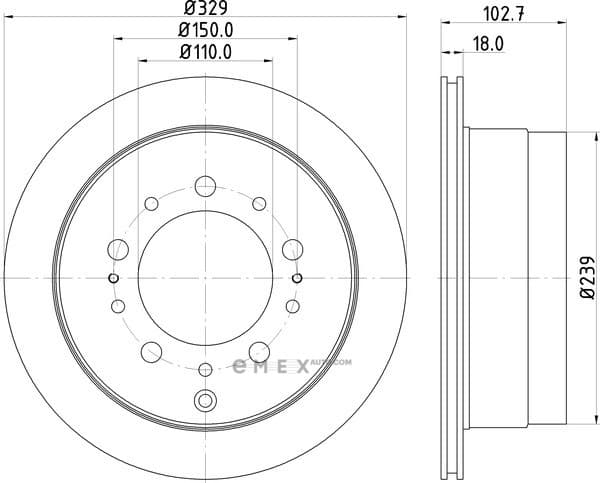 OEM BRAKE ROTOR ND1042K