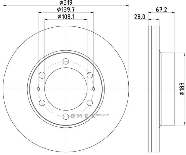 OEM BRAKE ROTOR ND1034K