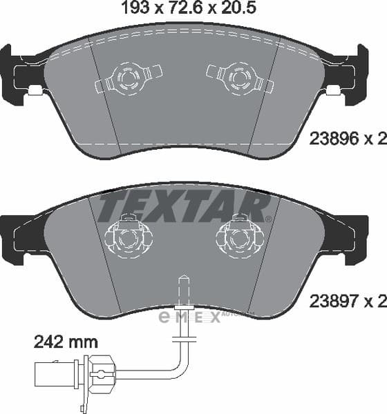 OEM BRAKEPAD SET/A6/A8/PHAETON 2389601