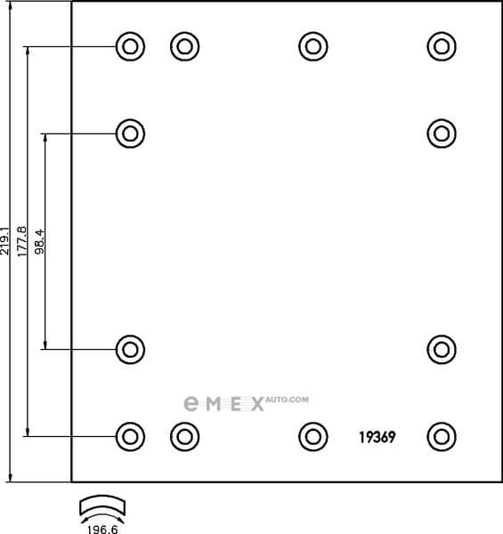 OEM BRAKE LINING SET 1936912