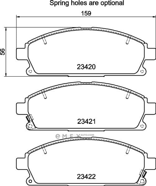 OEM PAD KIT, DISC BRAKE NP2009