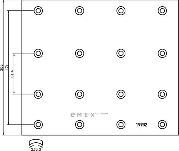 OEM SHOE KIT, DRUM BRAKE 1993201