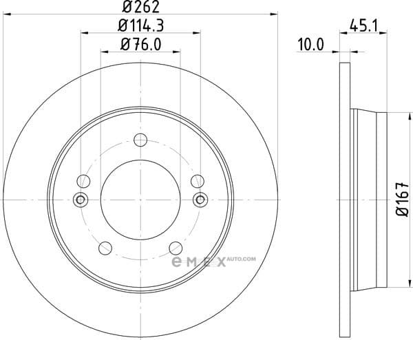 OEM BRAKE DISC ROTOR ND6061K