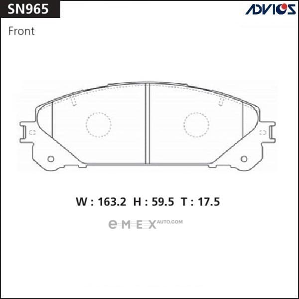 OEM BRAKE PAD FRONT 04465-48150 TO PREVIA/TARAGO 20160 SN965