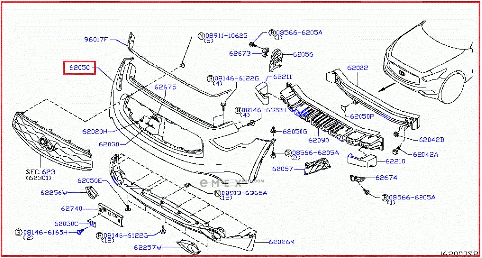 OEM BUMBER COVER ASSY 620221CJ0H