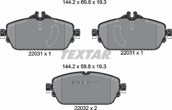 OEM PAD KIT, DISC BRAKE 2203101