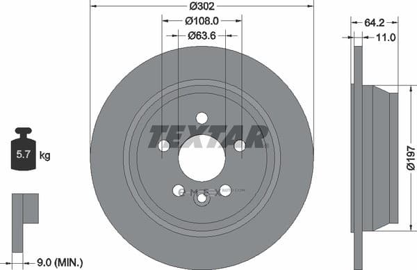 OEM BRAKE DISC REAR/FREELANDERL359 92283003