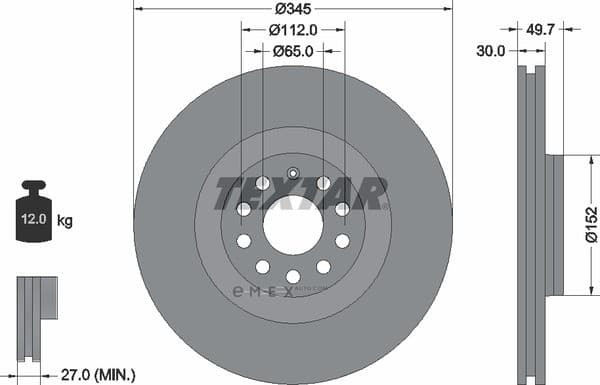 OEM BRAKE DISC/VW-PASSAT/AUDI-A3 92120603