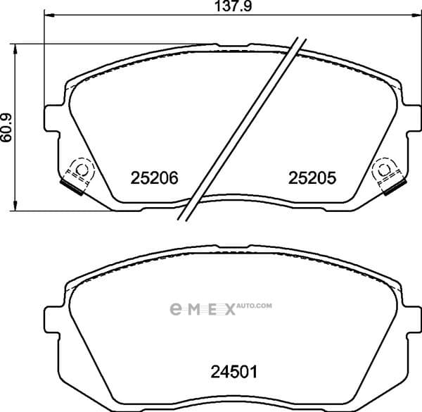 OEM PAD KIT, DISC BRAKE NP6034