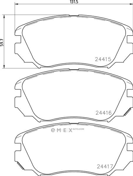 OEM BRAKE PAD MDB2870